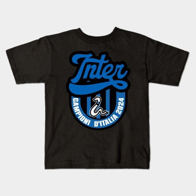 Inter milan Kids T-Shirt by lounesartdessin